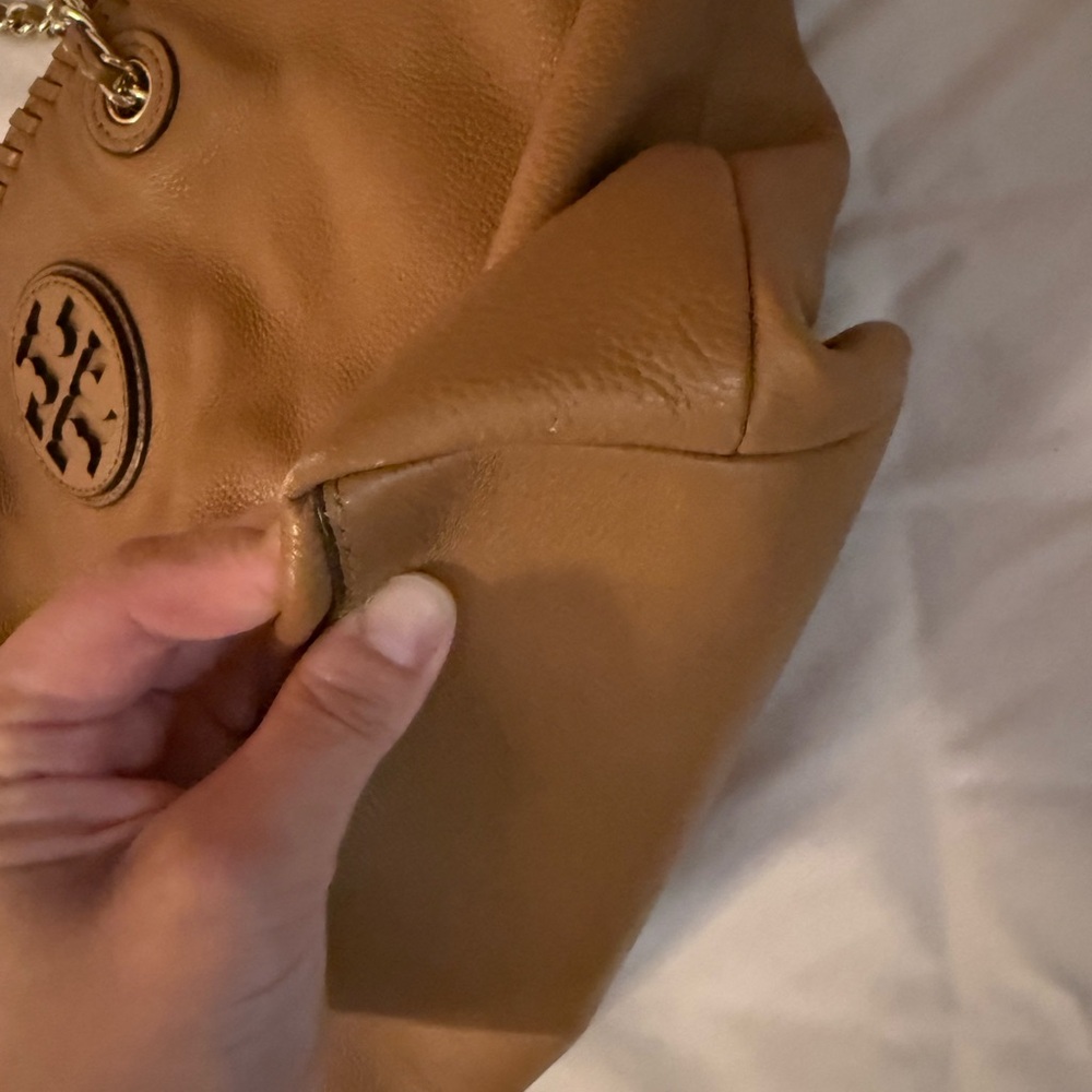 Tory Burch Brown Leather Tote Bag - Picture 3 of 8